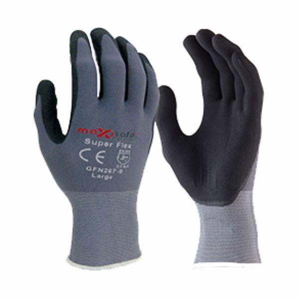 GLOVES NYLON SUPAFLEX NITRILE PALM SIZE 10 XL