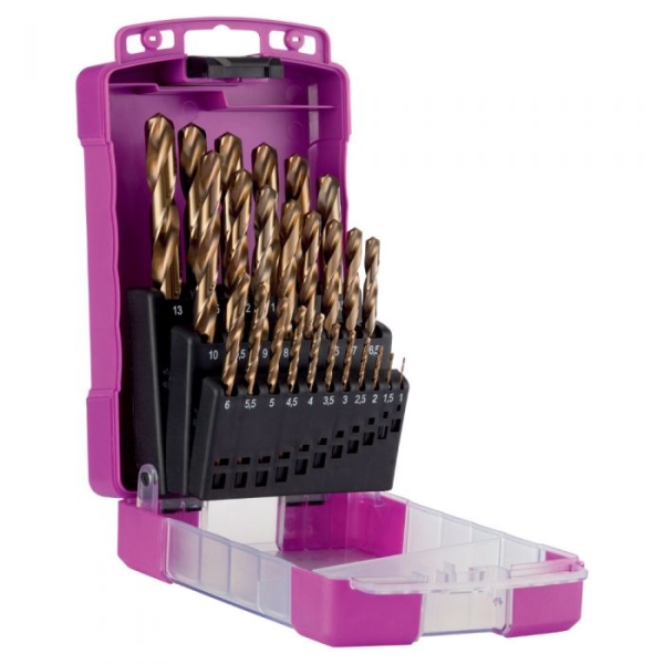 DRILL COBALT 25PCE SET 2.0-13.00X0.5MM